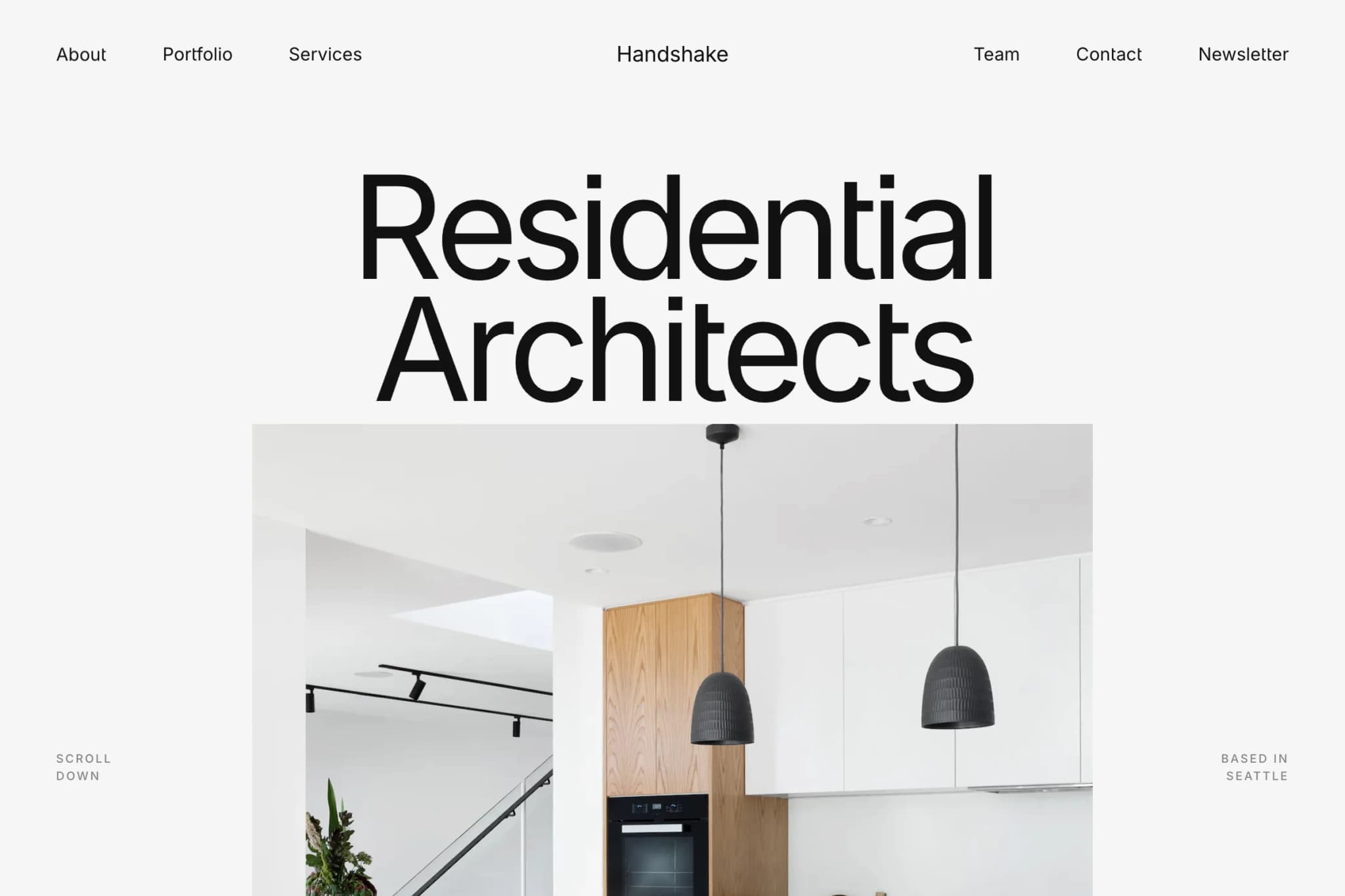 Handshake website by Aaron Rolston
